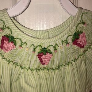 Amanda Remembered Strawberry Smocked Dress
